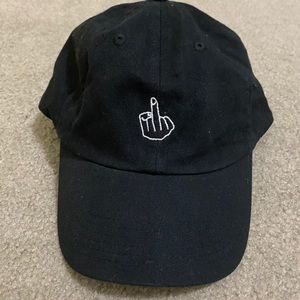 Black Middle Finger Hat